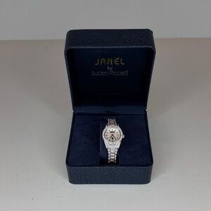 Jared by Lucien Piccard Silver crystalWomen's Watch with box